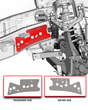 Front Frame Passenger and driver side reinforcement weld-on plates for 2021-2026 Gen 3 Ford Raptor 