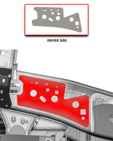 .135 inch mild steel frame reinforcement plate for driver side of Gen 3 Raptor 