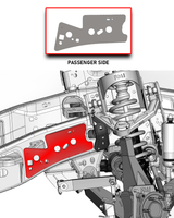 Ford Raptor Gen 3 weld-on frame reinforcement support plate for Passenger Side 
