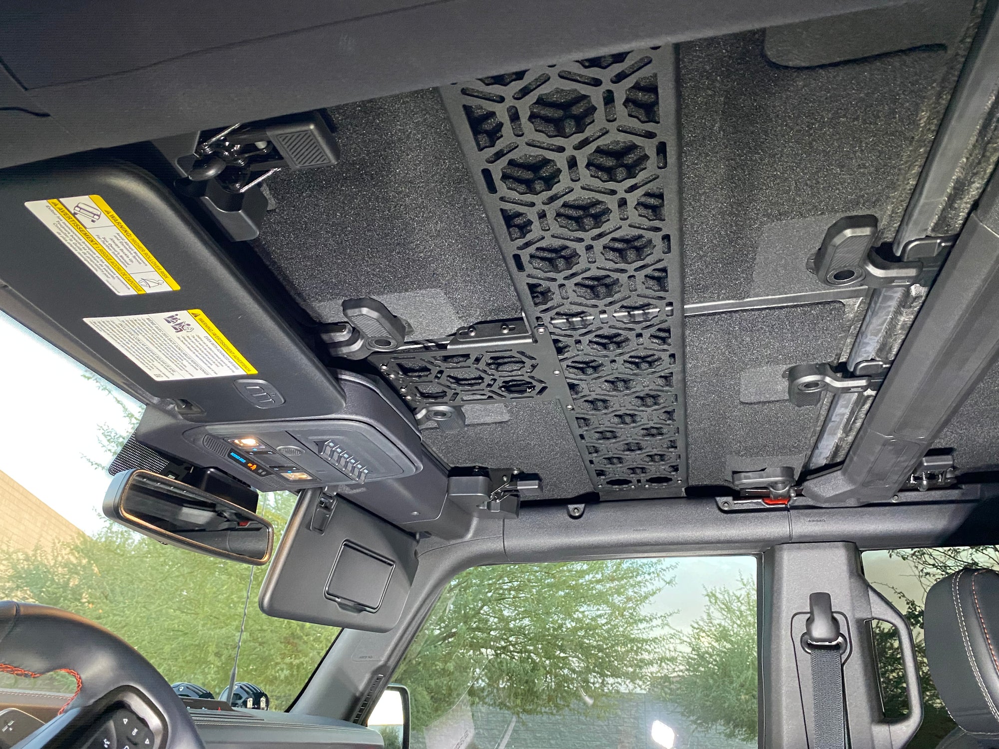 Bronco 2021 + Inside Roof Mount (across front seats with short front panel) by Adapt-A-Panel