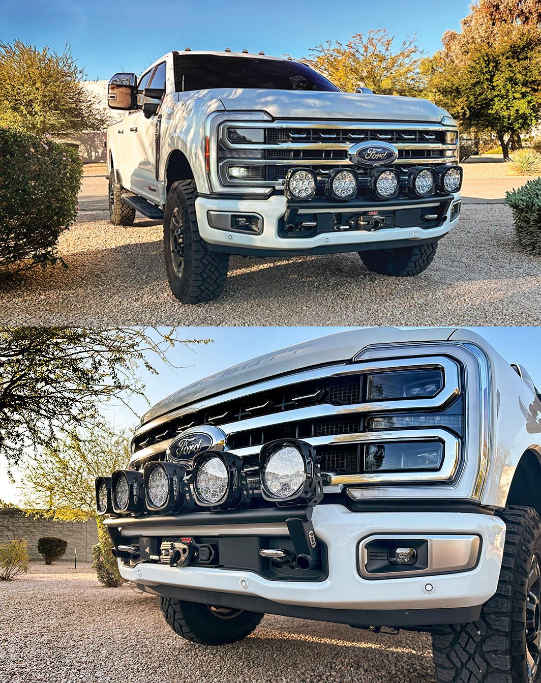 2023 + Ford F-250 Super Duty Front Light Mount Kit (Stock Bumper)