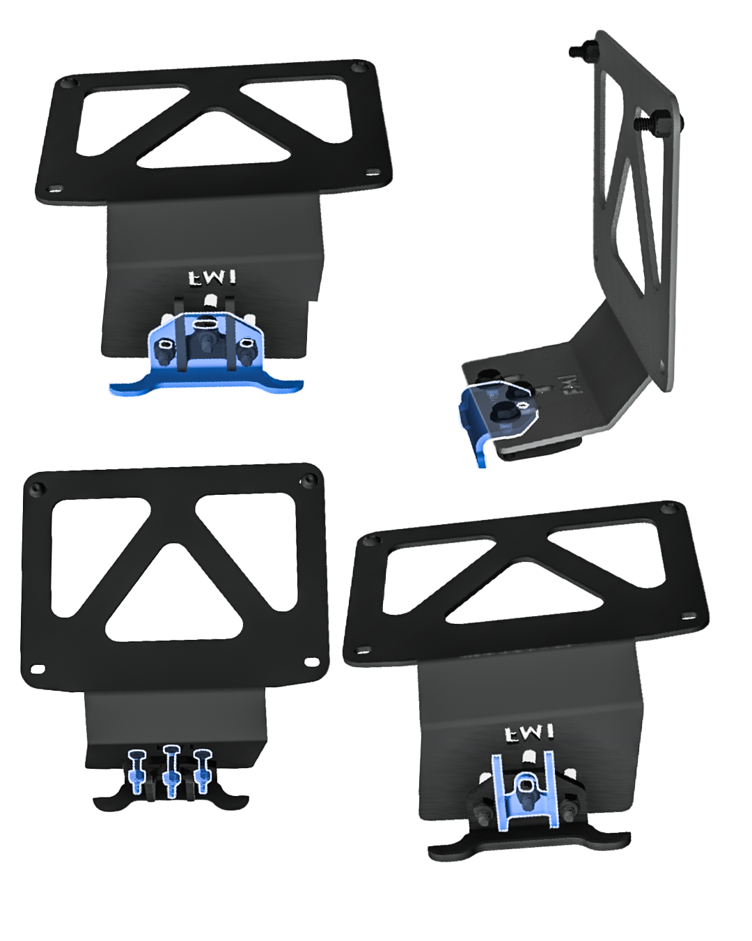Bolt-on front license plate mount for 2024+ Ford F-150