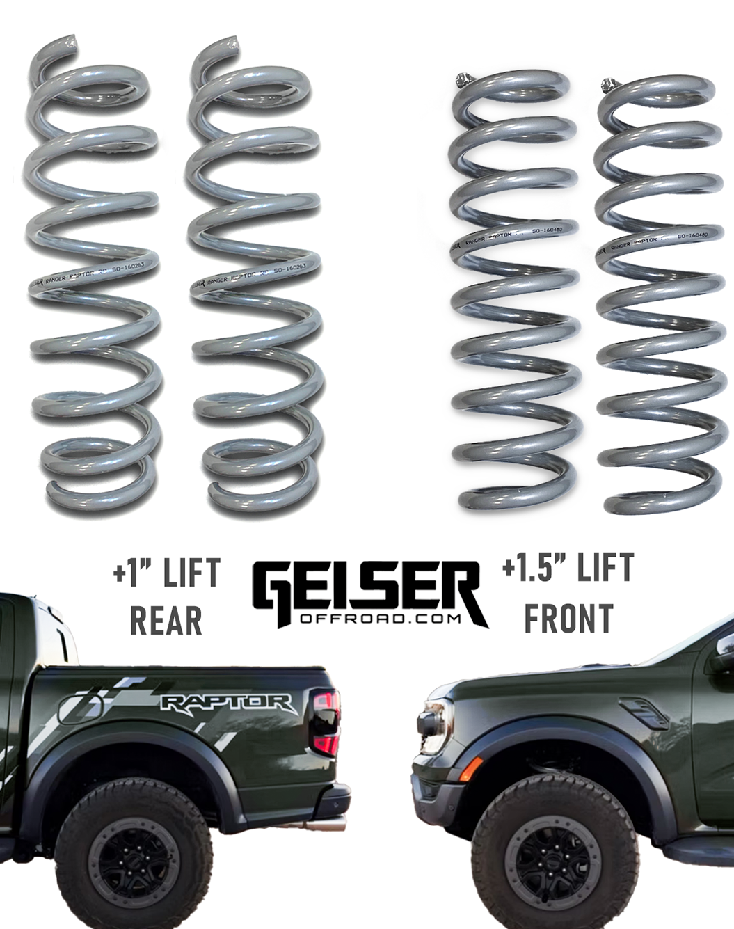 2024 RANGER RAPTOR  = Geiser Front & Rear Springs