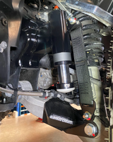 2025 Ram RHO Front Limit Strap & Bump Stop installed on a Stock Lower Arm
