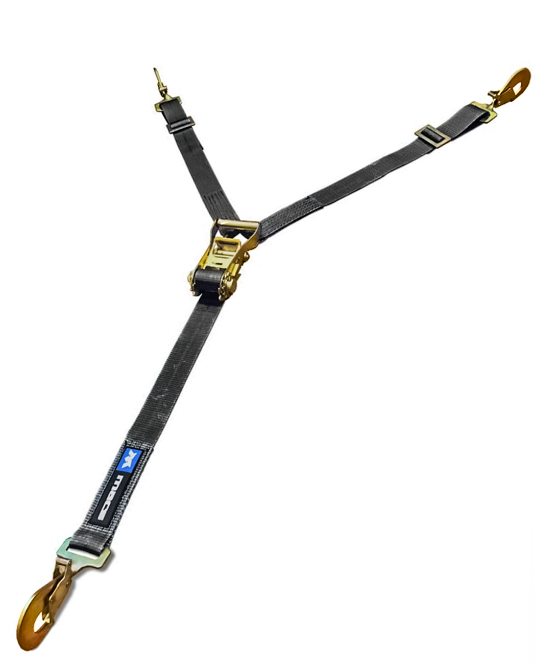 35" to 40" Y-Strap with Twisted Snap Hook - Black , Mac's Custom Tie-Downs