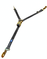 35" to 40" Y-Strap with Twisted Snap Hook - Black , Mac's Custom Tie-Downs