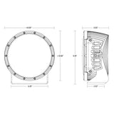 Rigid Industries - 360-Series RGBW 9 Inch Spot Optic with RGBW Backlight Pod - Each