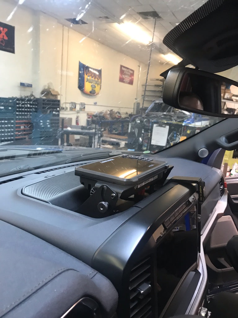 2021 - up F150 and Raptor Center Dash Fold Down GPS mount - HDS7 Carbon