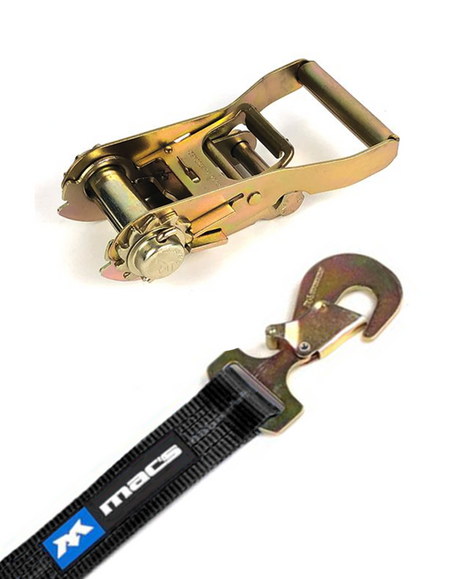 35" to 40" Y-Strap with Twisted Snap Hook - Black , Mac's Custom Tie-Downs