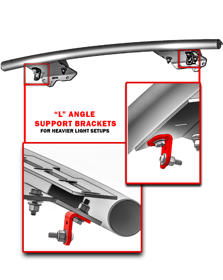 2024+ Ford F-150 Front Light Mount (stock bumper)