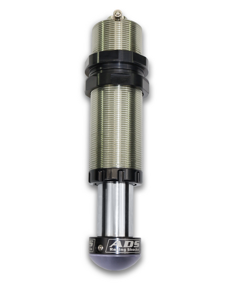ADS Race threaded bump stop: threaded body with jam nut and purple pad, upright