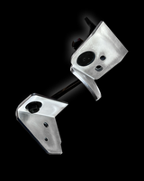 Angled view of the Ford Bronco driver side front differential reinforcement brackets