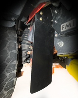 Ford Bronco mud flap kit installed for off-road tire debris protection