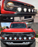 2022 and up Bronco Raptor, Front Light Mount Kit for Stock Bumper