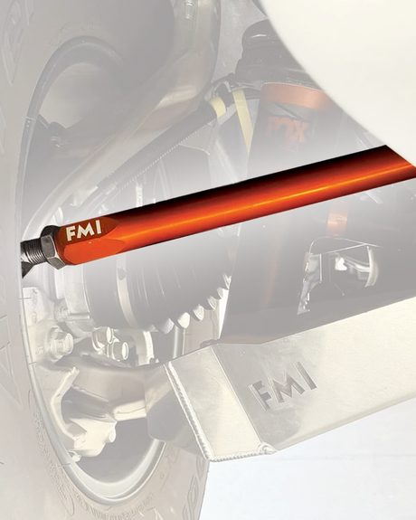 bronco raptor full billet tie rod anodized in fox orange 