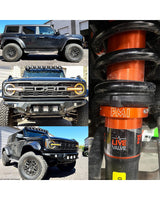 Ford Bronco Raptor lift collars for a leveled suspension stance
