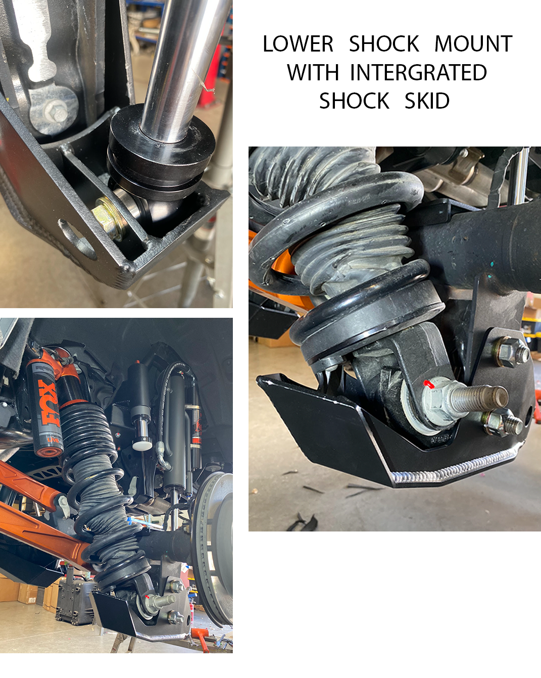 Bronco Raptor Rear Mid-Travel with bypass Shock Mount & Bump Stop 