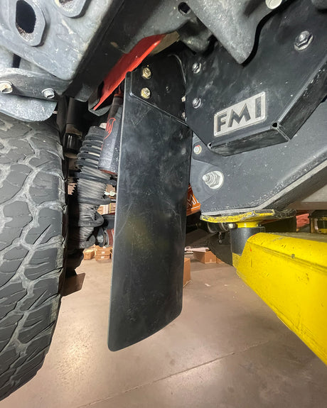 2022+ Ford Bronco Raptor mud flaps providing protection from rocks and mud