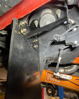 Bronco Raptor mud guards reducing rock chips and debris from aggressive tires