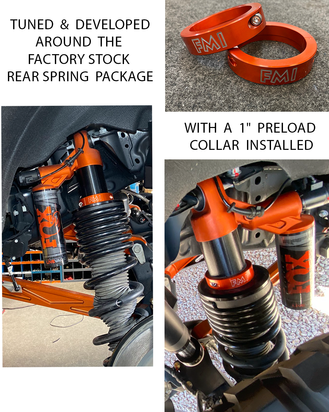 Bronco Raptor Rear Mid-Travel with bypass Shock Mount & Bump Stop 