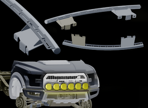 Gen 2 Raptor Front Light Mount Kit (stock bumper) - Use Any Light