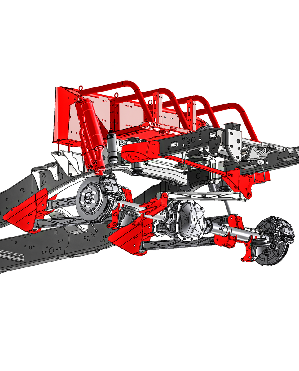 Gen 2 Raptor Rear Axle 2017-2020 Gen 2 Raptor 5-Link Mid Travel Rear Suspension Kit with Thru ...
