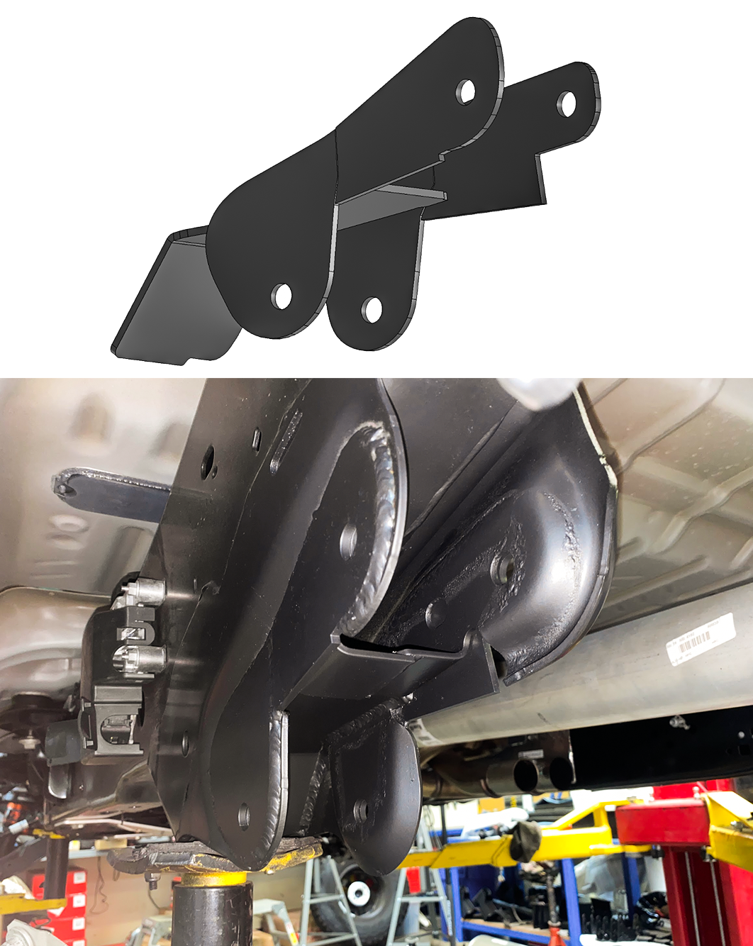 2021-2025 Gen 3 Raptor 5 Link Stock Rear Arm Frame Mount Gusset Kit 