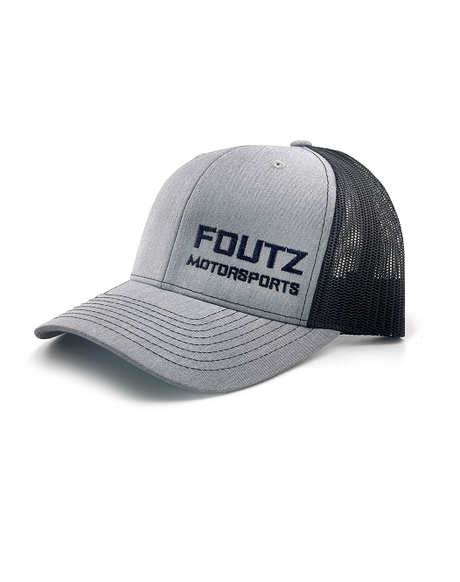 Grey Snap Back Trucker Hat - FOUTZ MOTORSPORTS (112 Richardson)