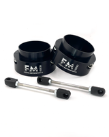 Ram RHO 2.5" black anodized lift collars with adjustable ride height sensor connector rods