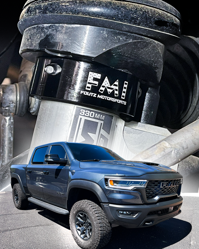 Ram RHO 2.5" lift collar with adjustable ride height sensor connector rods