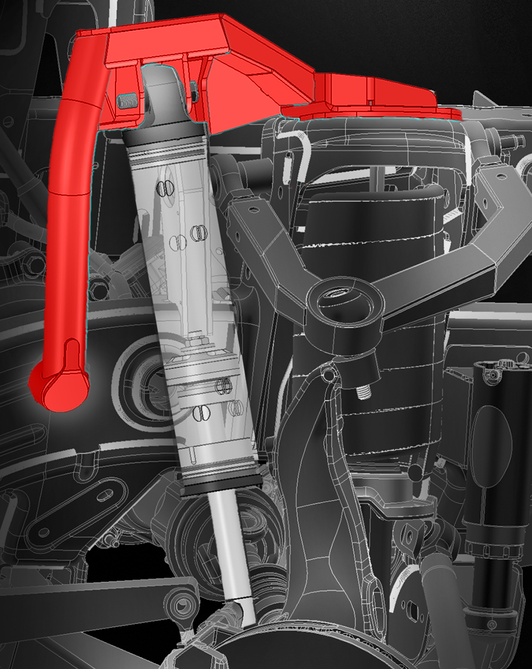 2024+ Ranger Raptor - Fabricated Front Bypass Shock Mount Kit
