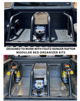 2024+ Ranger Raptor - Bolt in Aluminum Fuel Jug Tray (9.5" Wide, 5 Gal) For Bed Organizer kits