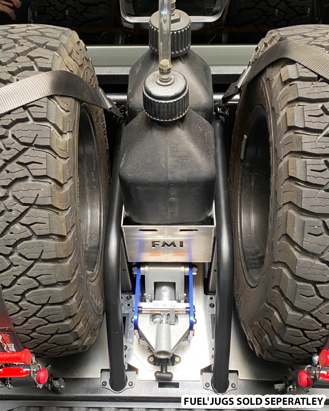 2024+ Ranger Raptor - Bolt in Aluminum Fuel Jug Tray (9.5" Wide, 5 Gal) For Bed Organizer kits