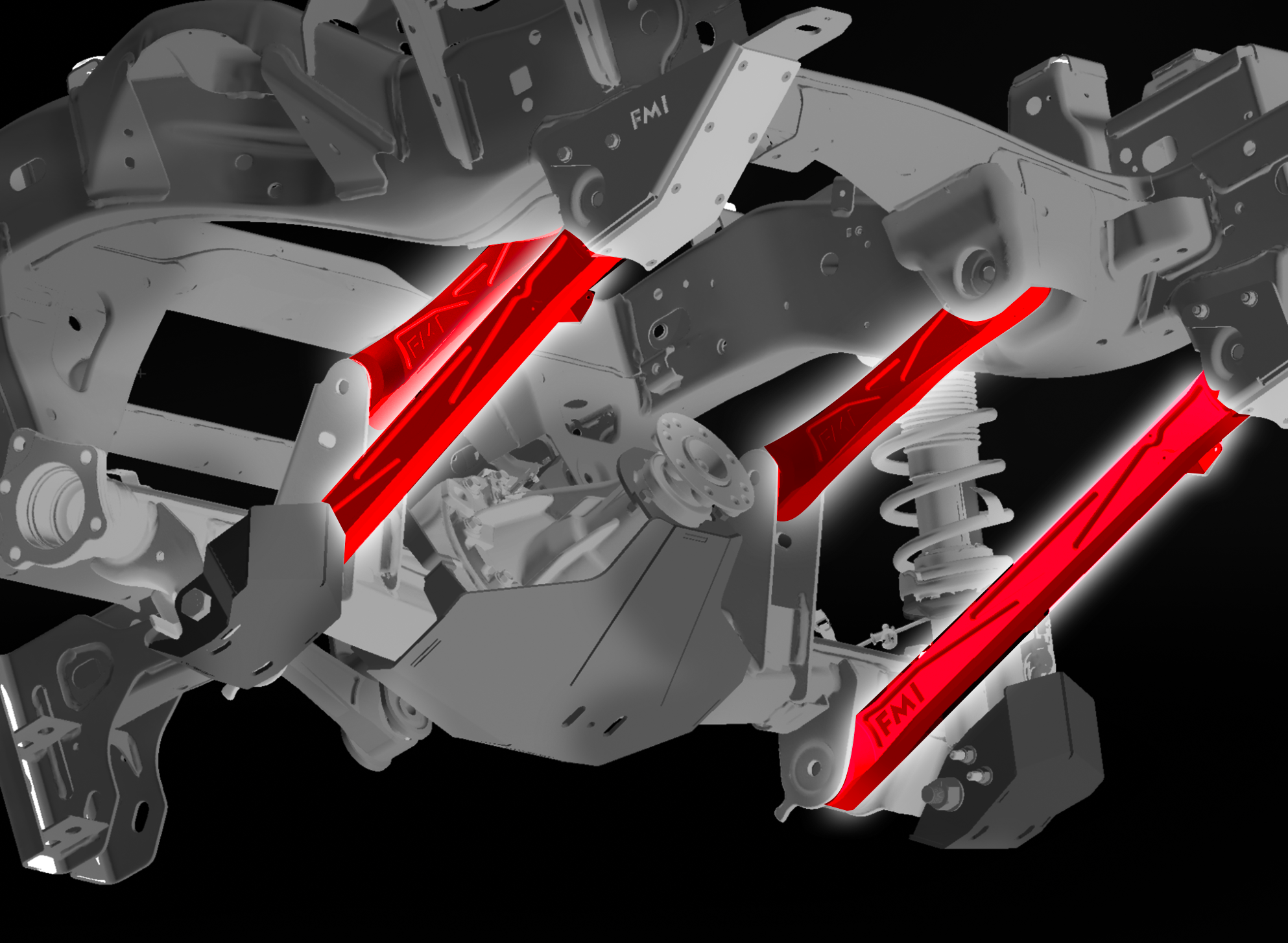 2024 Ranger Raptor Rear Suspension Kit - Billet Aluminum Arms with Ult ...