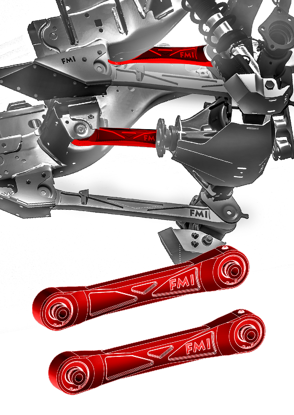 2024 Ranger Raptor - Rear Upper Billet Aluminum Suspension Arms with U ...