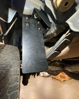Gen 1 Ford Raptor rear shock protection kit with bolt-on mount and e-brake cable clearance