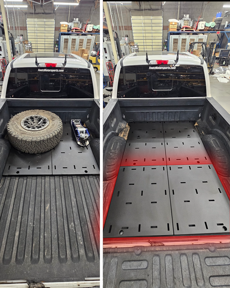 2017 and up Super Duty Simple Bed Organizer Kit with Rear Add-on Section