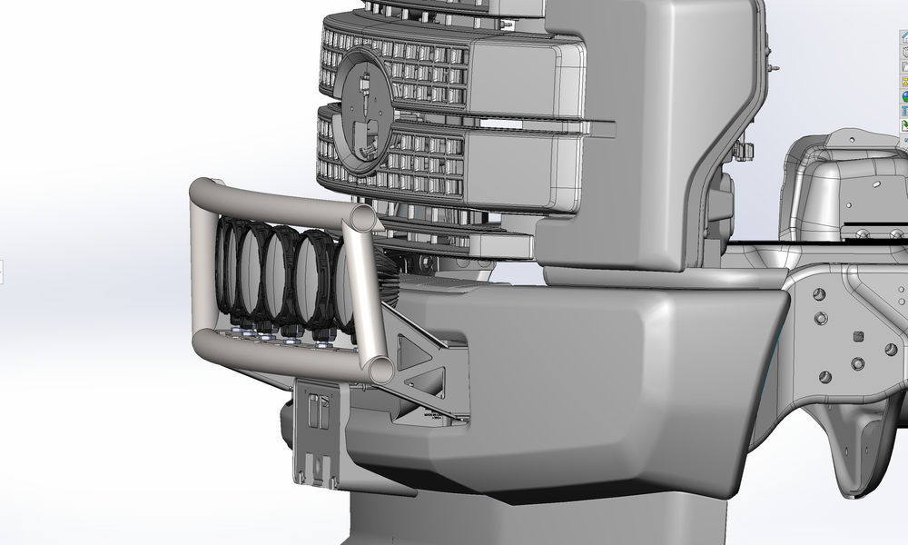 2017-2020 up Ford Super Duty Light Mount kit for stock front bumper