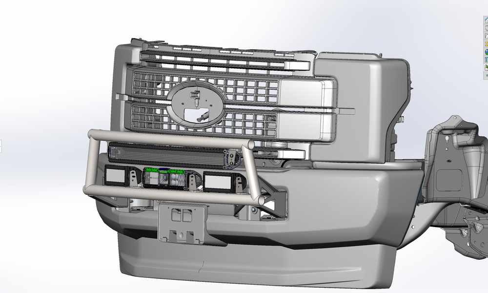 2017-2020 up Ford Super Duty Light Mount kit for stock front bumper