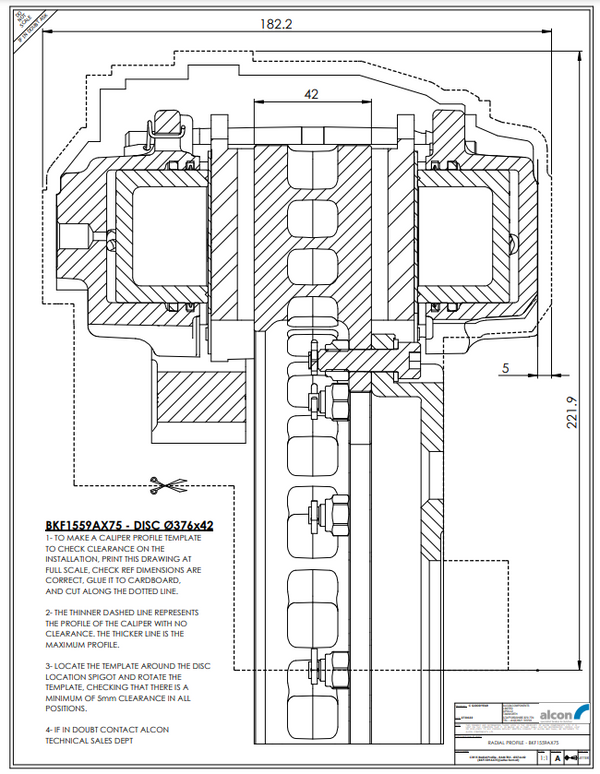 2021 + RAM TRX BIG BRAKE KIT FRONT by ALCON Foutz Motorsports LLC