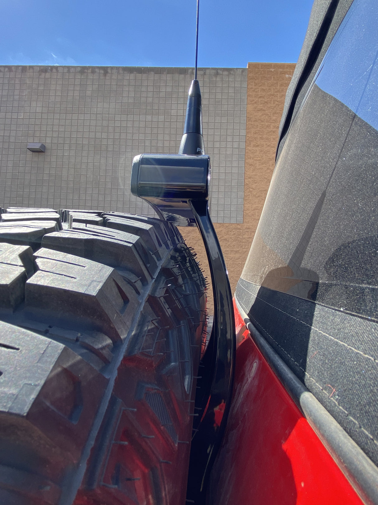 2021-25 Ford Bronco Third Brake Light Antenna Mount with 35"/37" tire by Bullet Proof Diesel