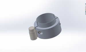 the actual CAD model of the TRX coil collar leveling kit for the front suspension before getting machined at Foutz Motorsports in Mesa Arizona