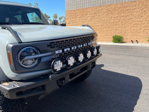 6th Gen Bronco Front Light Mount Kit  for Modular Stock Front Bumper - Use Any Light