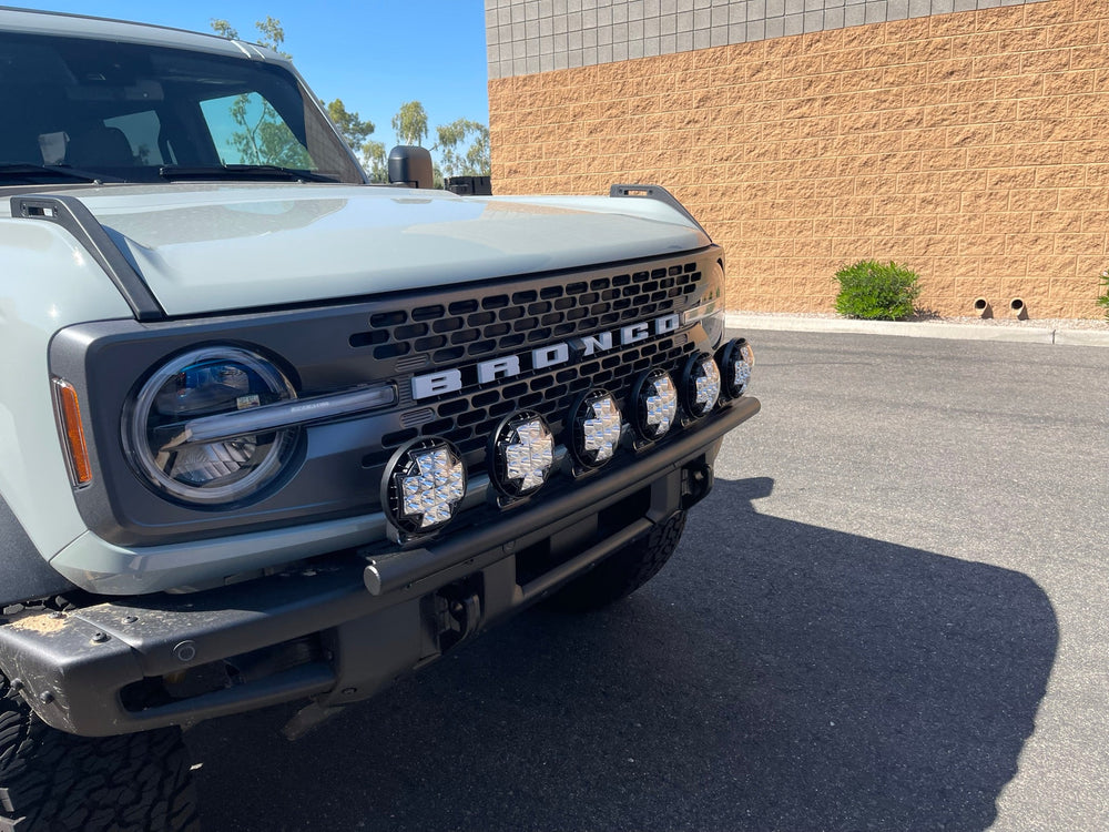 2022 and up Bronco Raptor, Front Light Mount Kit for Stock Bumper