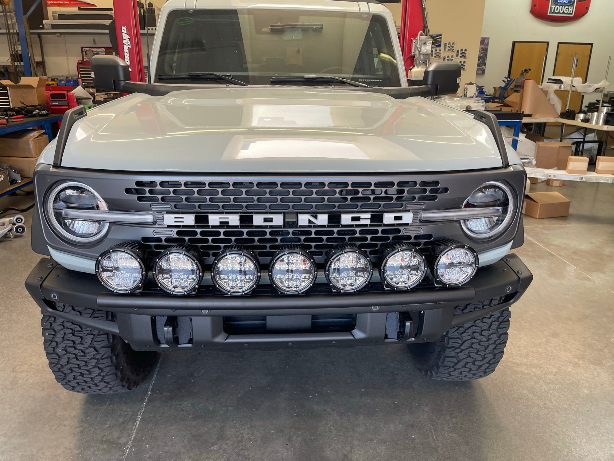 6th Gen Bronco Front Light Mount Kit  for Modular Stock Front Bumper - Use Any Light