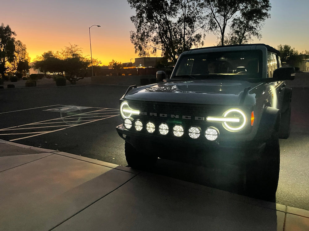 2021 and up Ford Bronco, Front Light Mount Kit for Stock Front Bumper