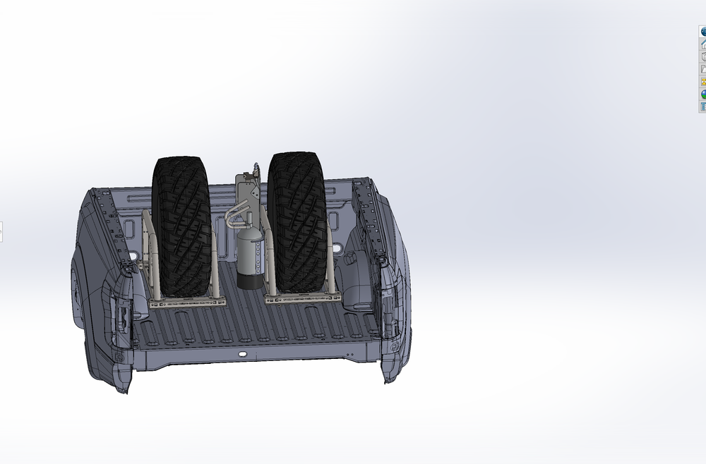 Single Tire Carrier Quick Release Modular Bed Organizer