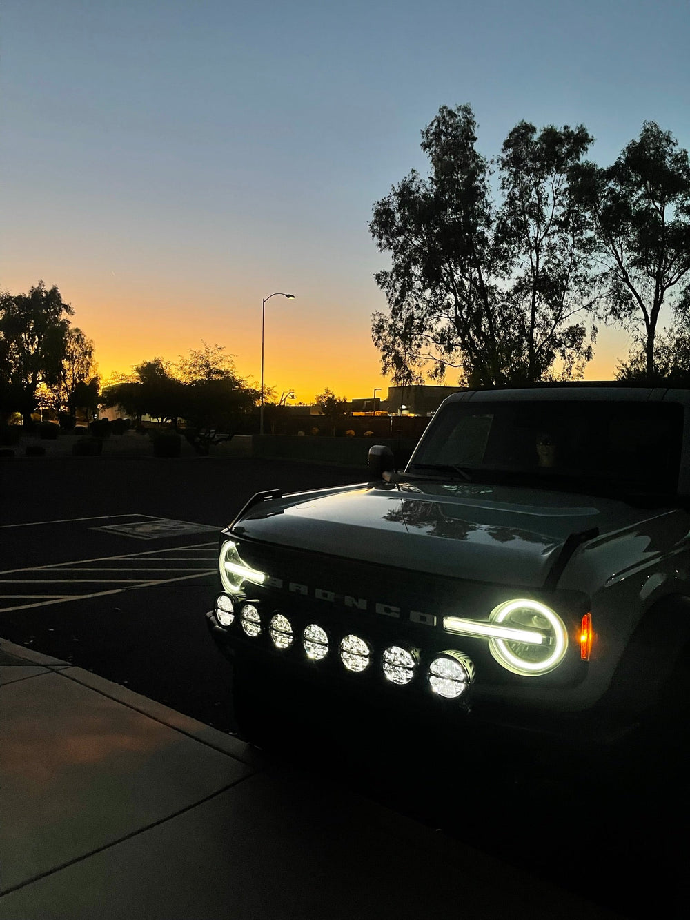 2022 and up Bronco Raptor, Front Light Mount Kit for Stock Bumper