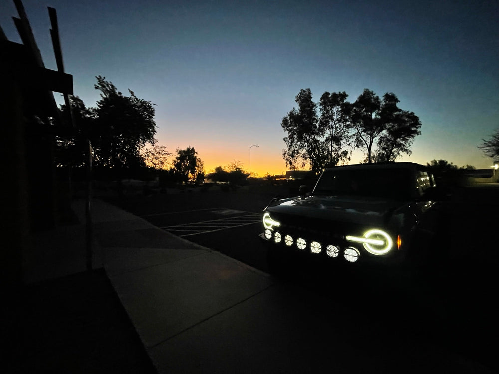 2022 and up Bronco Raptor, Front Light Mount Kit for Stock Bumper