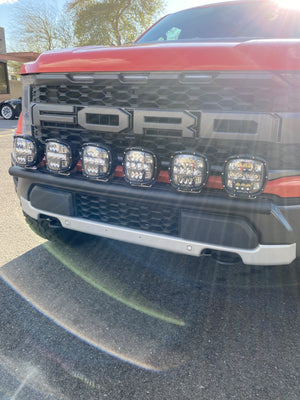 Gen 3 Raptor Front Light Mount Kit  for stock front bumper - Use Any Light
